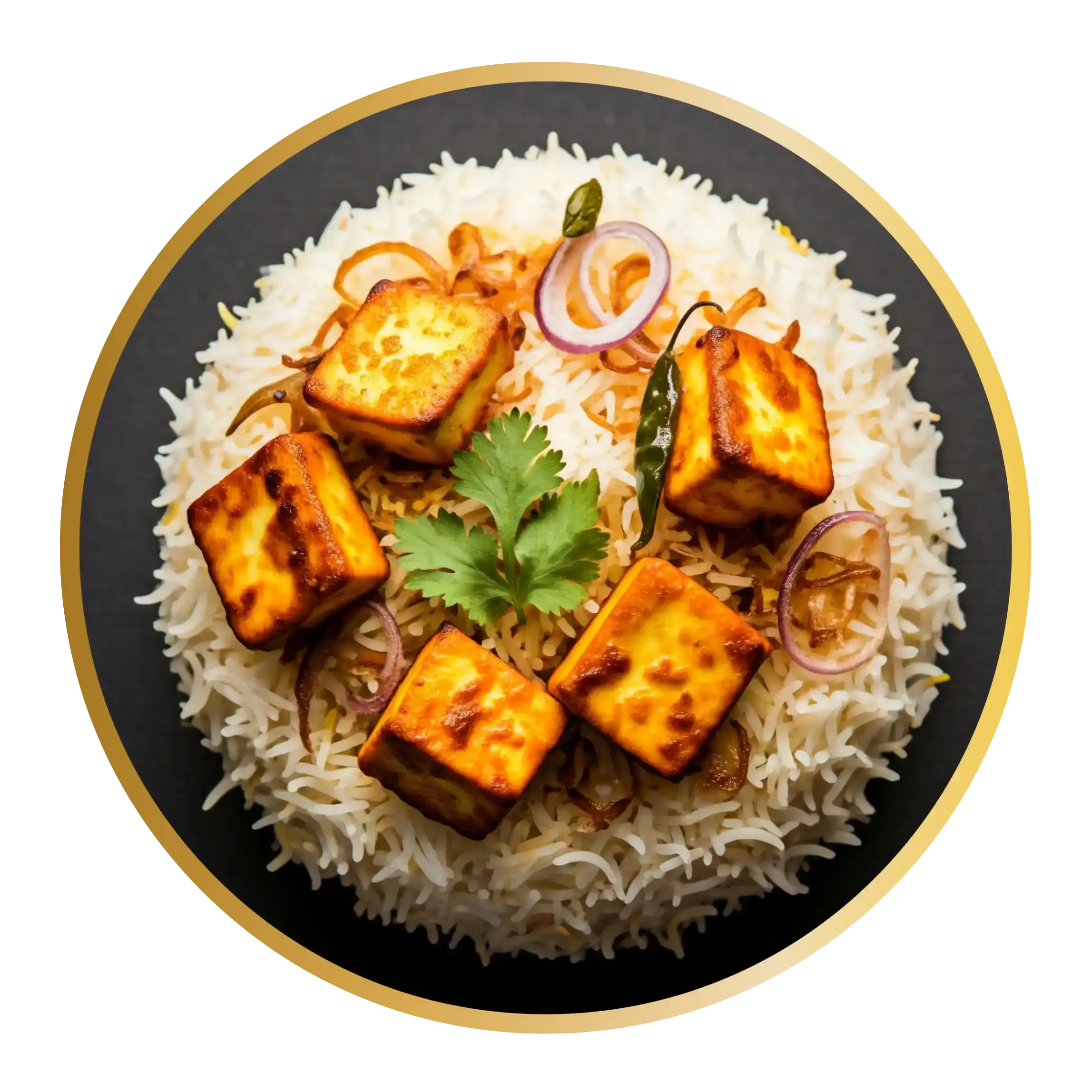 Paneer Roast Biryani at Athidi Indian
